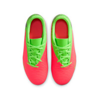 Nike Phantom 6 Low Haaland Club Gazon Naturel Artificiel Chaussures de Foot (MG) Enfants Vert Vif Rouge Noir