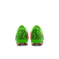 Nike Phantom 6 Low Haaland Club Gazon Naturel Artificiel Chaussures de Foot (MG) Enfants Vert Vif Rouge Noir