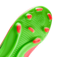 Nike Phantom 6 Low Haaland Club Gazon Naturel Artificiel Chaussures de Foot (MG) Enfants Vert Vif Rouge Noir