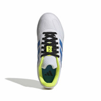 adidas Super Sala III Zaalvoetbalschoenen (IN) Kids Wit Blauw Neongeel Zwart