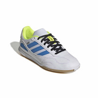 adidas Super Sala III Zaalvoetbalschoenen (IN) Kids Wit Blauw Neongeel Zwart