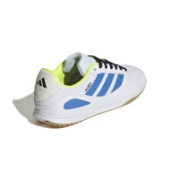 adidas Super Sala III Zaalvoetbalschoenen (IN) Kids Wit Blauw Neongeel Zwart