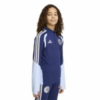 adidas Ajax Trainingspak 1/4-Zip 2026-2027 Kids Donkerblauw Lichtblauw