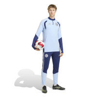 adidas Ajax Trainingstrui 1/4-Zip 2026-2027 Lichtblauw Donkerblauw