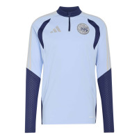 adidas Ajax Trainingstrui 1/4-Zip 2026-2027 Lichtblauw Donkerblauw