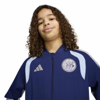 adidas Ajax Presentatie Trainingsjack 2026-2027 Kids Donkerblauw Lichtblauw