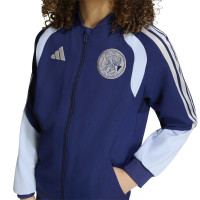 adidas Ajax Presentatie Trainingsjack 2026-2027 Kids Donkerblauw Lichtblauw