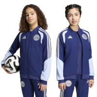 adidas Ajax Presentatie Trainingsjack 2026-2027 Kids Donkerblauw Lichtblauw