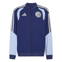adidas Ajax Presentatie Trainingsjack 2026-2027 Kids Donkerblauw Lichtblauw