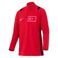 Haut d'entraînement Nike Turkey Academy Pro 1/4-Zip 2026-2028 pour Enfants, rouge et noir
