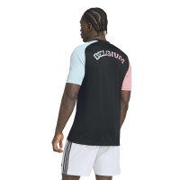 adidas Belgique Pre-Match Maillot d'Entraînement 2026-2028 Noir Bleu Clair Rose