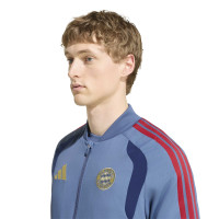 adidas Bayern Munich Présentation Veste d'Entraînement 2026-2027 Bleu Foncé Rouge Doré
