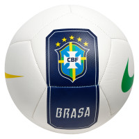 Nike Brésil Pitch Ballon de Foot Taille 5 2026-2028 Blanc Bleu Foncé Jaune Vert