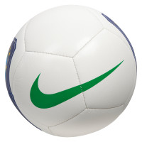 Nike Brésil Pitch Ballon de Foot Taille 5 2026-2028 Blanc Bleu Foncé Jaune Vert
