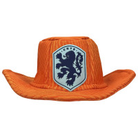 Chapeau de cowboy néerlandais FC88 orange bleu clair bleu foncé