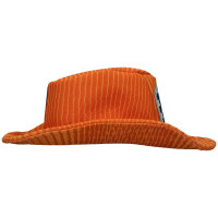 Chapeau de cowboy néerlandais FC88 orange bleu clair bleu foncé