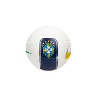 Nike Brésil Mini Ballon de Foot Taille 1 2026-2028 Blanc Bleu Foncé Jaune Vert