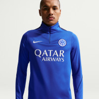 Pull Haut d'Entraînement Nike Inter Milan Strike 1/4-Zip 2026-2027 Bleu Bleu Foncé Blanc