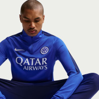Pull Haut d'Entraînement Nike Inter Milan Strike 1/4-Zip 2026-2027 Bleu Bleu Foncé Blanc
