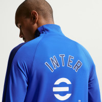 Pull Haut d'Entraînement Nike Inter Milan Strike 1/4-Zip 2026-2027 Bleu Bleu Foncé Blanc