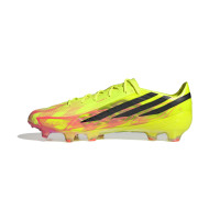 adidas F50 Hyperfast Elite Too Light Gras Voetbalschoenen (FG) Neongeel Zwart Roze