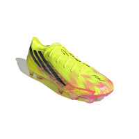 adidas F50 Hyperfast Elite Too Light Gras Voetbalschoenen (FG) Neongeel Zwart Roze