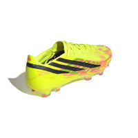 adidas F50 Hyperfast Elite Too Light Gras Voetbalschoenen (FG) Neongeel Zwart Roze