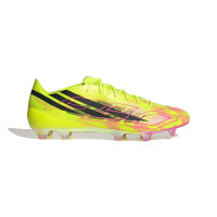 adidas F50 Hyperfast EVO Too Light Gras Voetbalschoenen (FG) Neongeel Zwart Roze