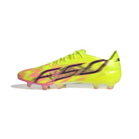 adidas F50 Hyperfast EVO Too Light Gras Voetbalschoenen (FG) Neongeel Zwart Roze