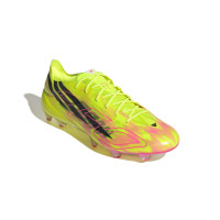 adidas F50 Hyperfast EVO Too Light Gras Voetbalschoenen (FG) Neongeel Zwart Roze