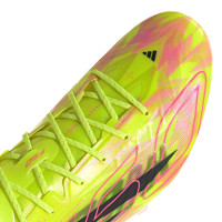 adidas F50 Hyperfast EVO Too Light Gras Voetbalschoenen (FG) Neongeel Zwart Roze
