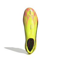 adidas F50 Hyperfast Elite Too Light Sans Lacets Gazon Naturel Chaussures de Foot (FG) Néon Jaune Noir Rose