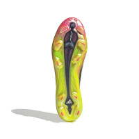 adidas F50 Hyperfast Elite Too Light Sans Lacets Gazon Naturel Chaussures de Foot (FG) Néon Jaune Noir Rose
