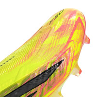adidas F50 Hyperfast Elite Too Light Sans Lacets Gazon Naturel Chaussures de Foot (FG) Néon Jaune Noir Rose