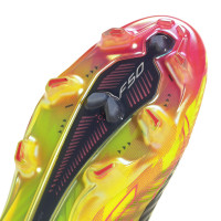 adidas F50 Hyperfast Elite Too Light Sans Lacets Gazon Naturel Chaussures de Foot (FG) Néon Jaune Noir Rose