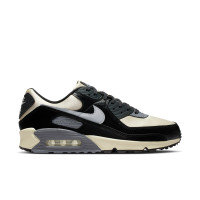 Nike Air Max 90 Baskets Blanc Cassé Noir Gris Argenté