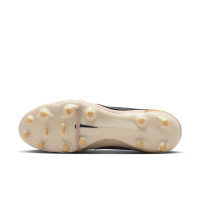 Nike Tiempo Ligera Pro Gazon Naturel Chaussures de Foot (FG) Beige Noir Doré