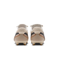 Nike Tiempo Ligera Pro Gazon Naturel Chaussures de Foot (FG) Beige Noir Doré