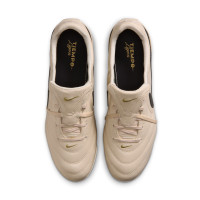Nike Tiempo Ligera Pro Gazon Naturel Chaussures de Foot (FG) Beige Noir Doré