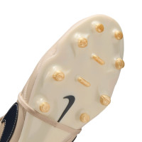 Nike Tiempo Ligera Pro Gazon Naturel Chaussures de Foot (FG) Beige Noir Doré