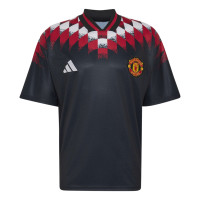 adidas Manchester United Stadium T-Shirt 2026-2027 Zwart Rood Wit
