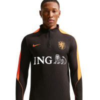 Nike Pays-Bas Strike Elite Survêtement 1/4-Zip 2026-2028 Noir Orange