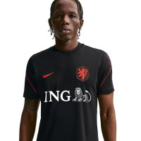 Nike Nederland Strike Trainingsshirt 2026-2028 Zwart Oranje