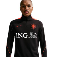 Survêtement Nike Netherlands Strike 1/4-Zip 2026-2028 noir orange