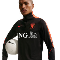 Survêtement Nike Netherlands Strike 1/4-Zip 2026-2028 noir orange
