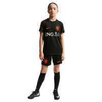 Kit d'entraînement Nike Netherlands Strike 2026-2028 pour Enfants, noir et orange