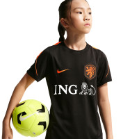 Kit d'entraînement Nike Netherlands Strike 2026-2028 pour Enfants, noir et orange