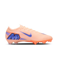 Nike Zoom Mercurial Vapor 16 LV8 Elite Gazon Naturel Chaussures de Foot (FG) Rose Saumon Bleu Foncé Mauve