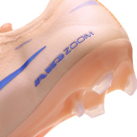 Nike Zoom Mercurial Vapor 16 LV8 Elite Gazon Naturel Chaussures de Foot (FG) Rose Saumon Bleu Foncé Mauve