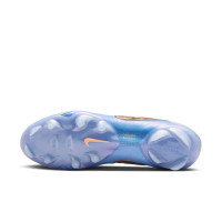 Nike Tiempo Maestro LV8 Elite Gazon Naturel Chaussures de Foot (FG) Bleu Clair Bleu-Violet Bronze